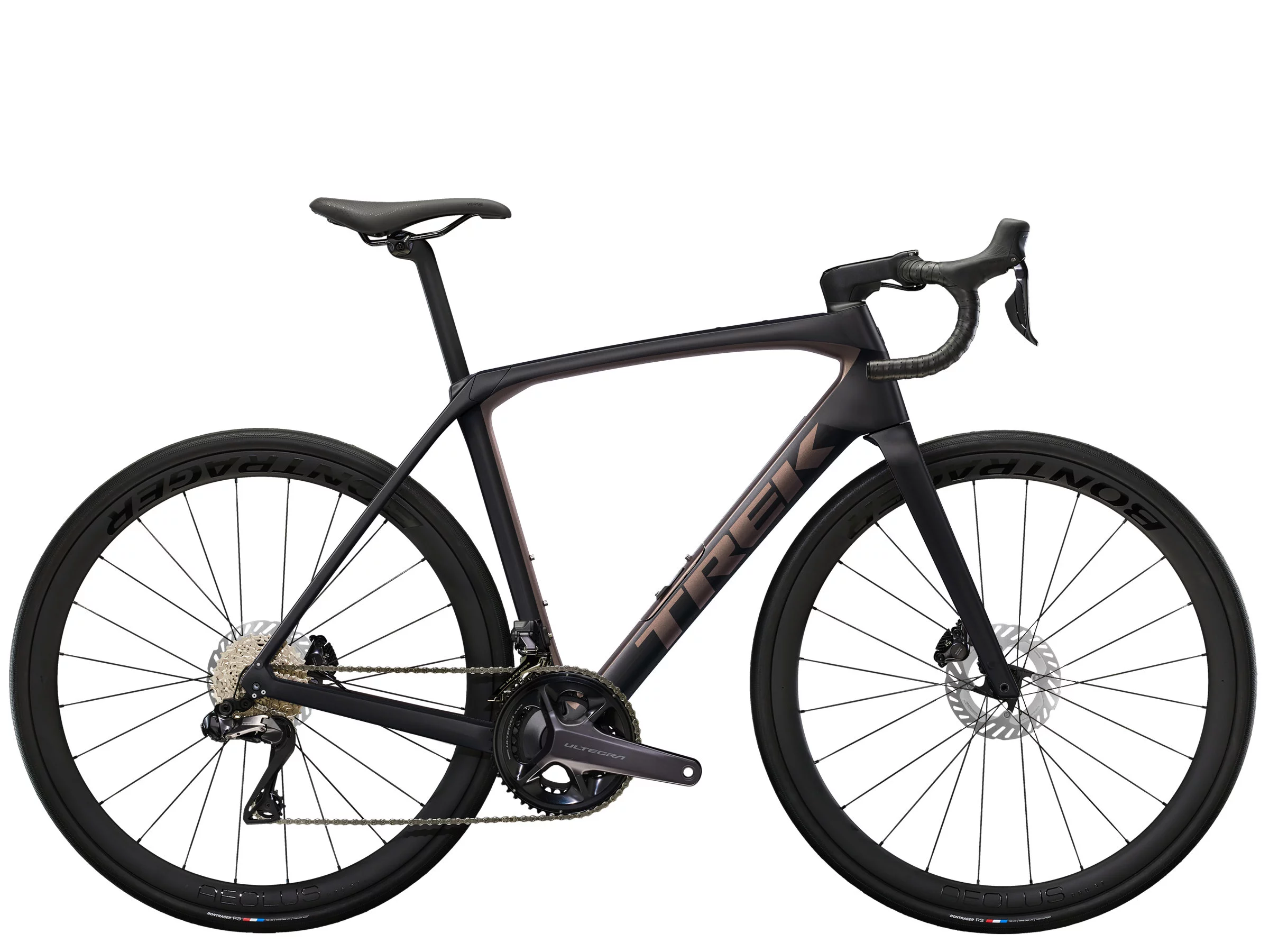 Trek Domane SL 7 Gen 5 road bike in Dark Web Black, side view
